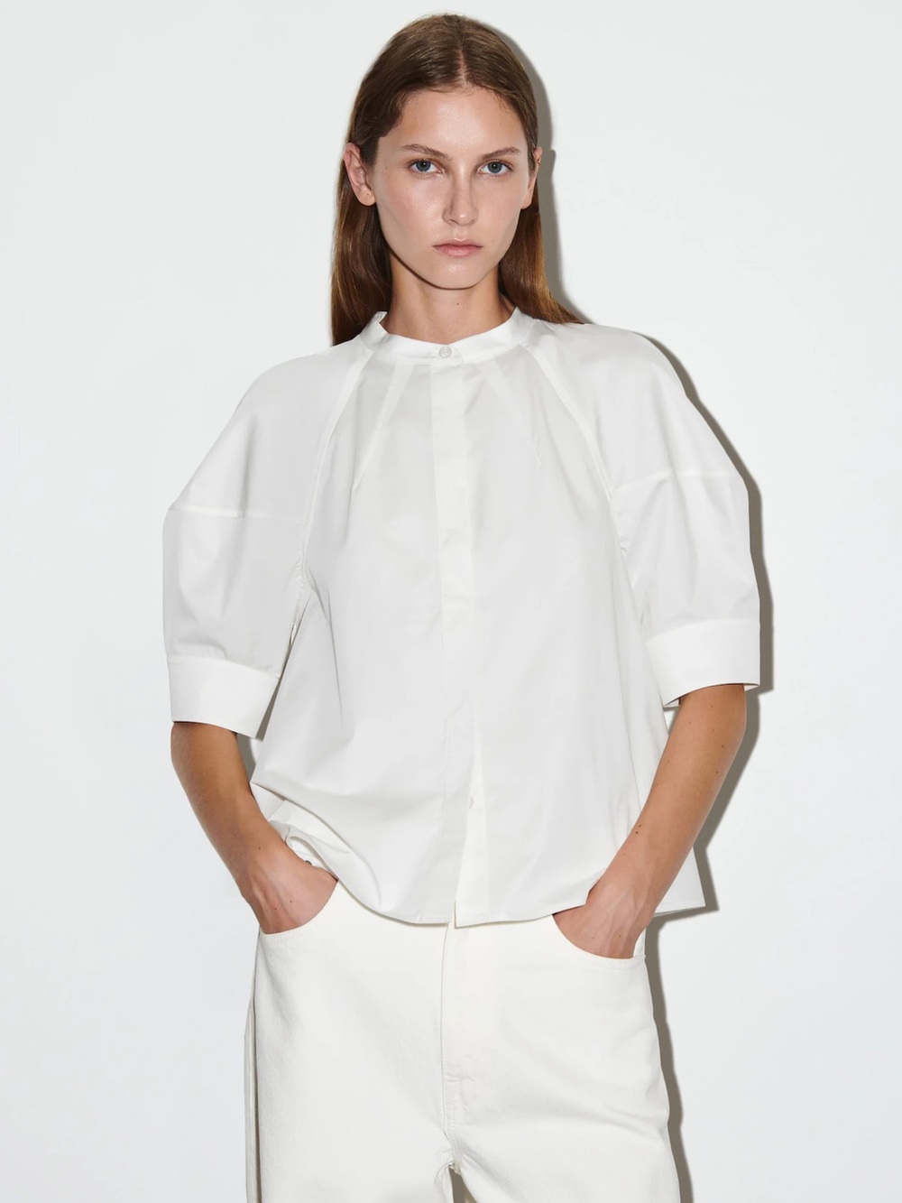 COS Cotton Puff Sleeve Blouse